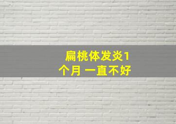 扁桃体发炎1个月 一直不好